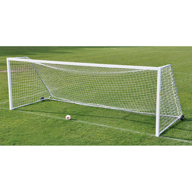 Soccer Goals - Classic Official Square Goal Deluxe Package (8 ft.H x 24 ft.W x 4 ft.B x 10 ft.D) - NFHS, NCAA, FIFA Compliant